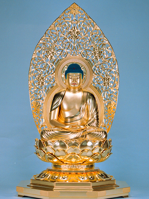 Maitreya bodhisattva statue, Sahasrabhuja statue, En no Gyōja statue, Acalanātha triad statues and Śakya tathāgata statue at Kinpusen-ji, Nara